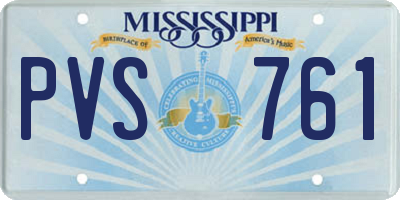 MS license plate PVS761