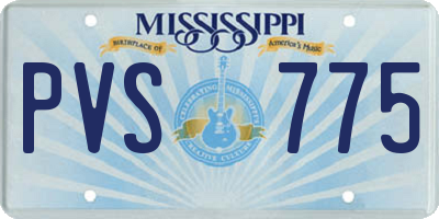 MS license plate PVS775