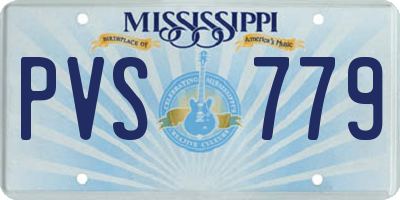 MS license plate PVS779