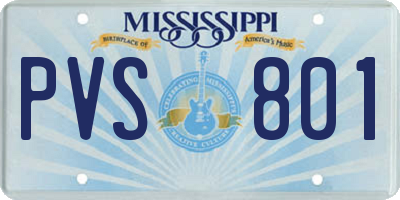 MS license plate PVS801