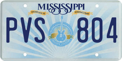 MS license plate PVS804