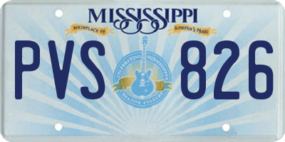 MS license plate PVS826