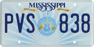MS license plate PVS838