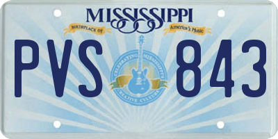 MS license plate PVS843