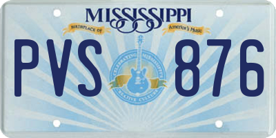 MS license plate PVS876