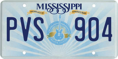 MS license plate PVS904