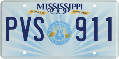 MS license plate PVS911