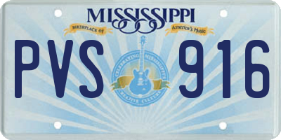 MS license plate PVS916