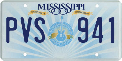 MS license plate PVS941