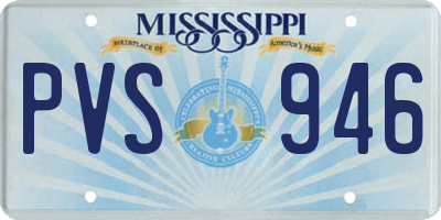 MS license plate PVS946