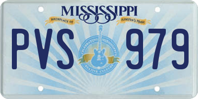 MS license plate PVS979