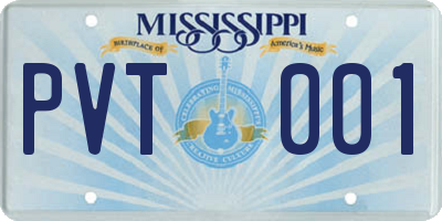 MS license plate PVT001