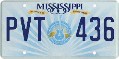 MS license plate PVT436