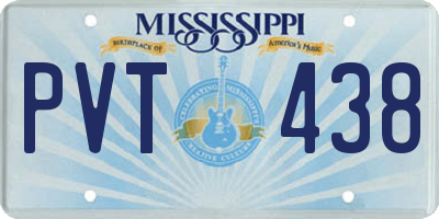 MS license plate PVT438