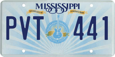 MS license plate PVT441