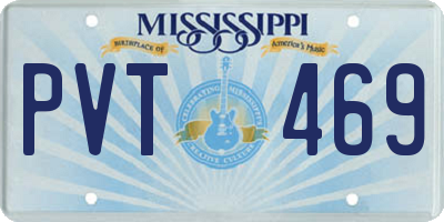 MS license plate PVT469