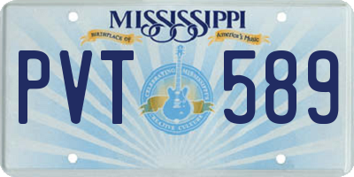 MS license plate PVT589