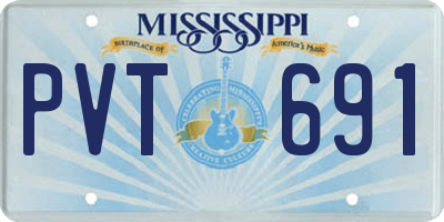 MS license plate PVT691