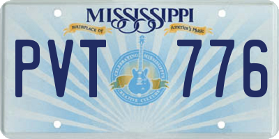 MS license plate PVT776