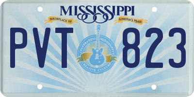 MS license plate PVT823