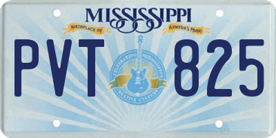 MS license plate PVT825