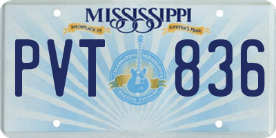 MS license plate PVT836