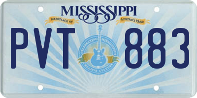 MS license plate PVT883