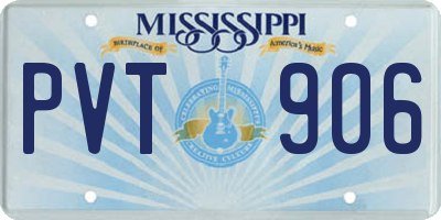 MS license plate PVT906
