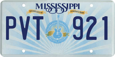 MS license plate PVT921