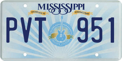 MS license plate PVT951