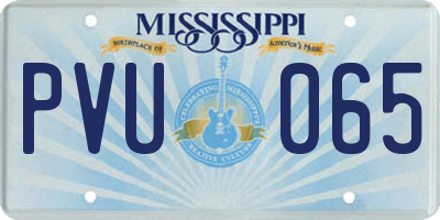 MS license plate PVU065