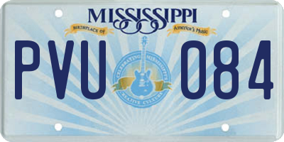 MS license plate PVU084