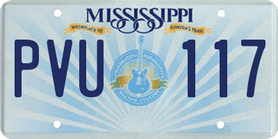 MS license plate PVU117