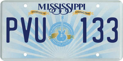 MS license plate PVU133