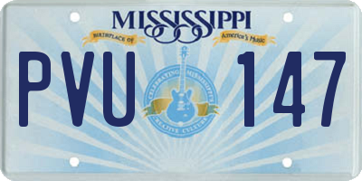 MS license plate PVU147