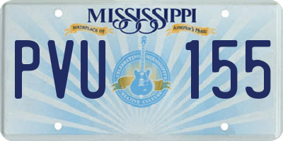 MS license plate PVU155