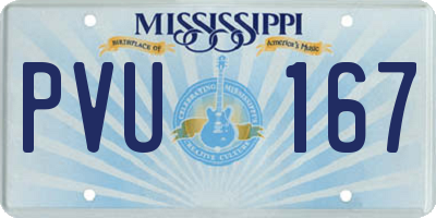 MS license plate PVU167