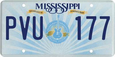 MS license plate PVU177