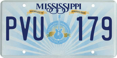 MS license plate PVU179