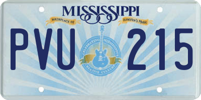 MS license plate PVU215