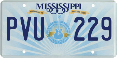 MS license plate PVU229
