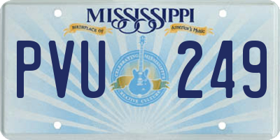 MS license plate PVU249