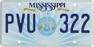 MS license plate PVU322