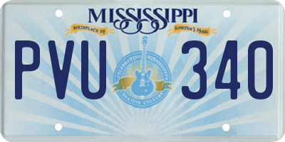 MS license plate PVU340