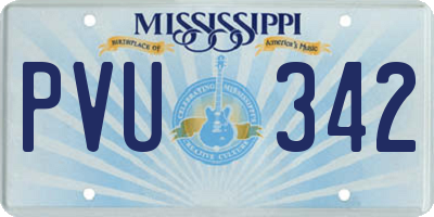 MS license plate PVU342