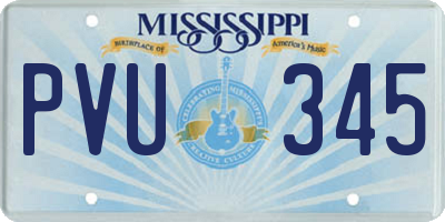 MS license plate PVU345