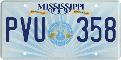 MS license plate PVU358