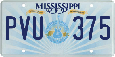 MS license plate PVU375