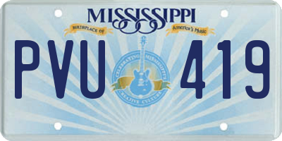 MS license plate PVU419