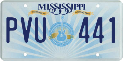 MS license plate PVU441